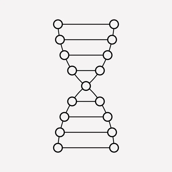Элемент линии значка ДНК. Векторная иллюстрация линии иконки ДНК изолирована на чистом фоне для дизайна логотипа вашего мобильного приложения . — стоковый вектор
