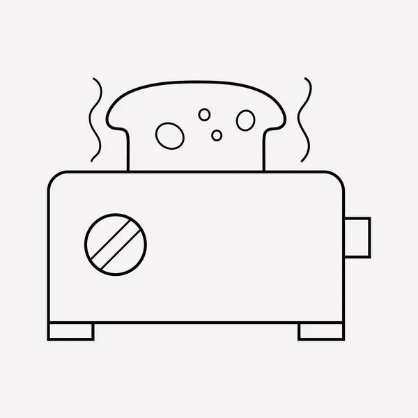 Élément de ligne icône grille-pain. Illustration vectorielle de la ligne d'icône grille-pain isolée sur un fond propre pour la conception du logo de votre application mobile Web . — Image vectorielle