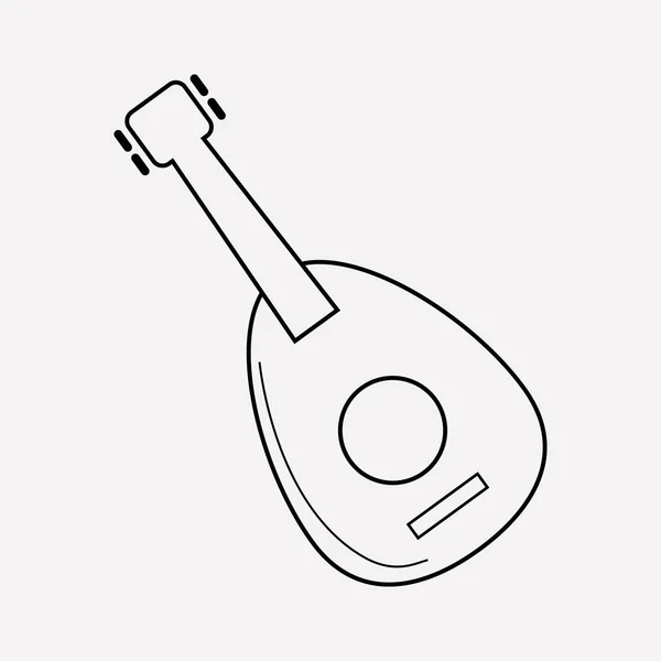 Ukelele pictogram line-element. Vectorillustratie van ukulele pictogram lijn geïsoleerd op schone achtergrond voor uw web mobiele app logo ontwerp. — Stockvector