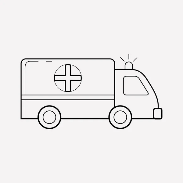 Ambulance pictogram line-element. Vectorillustratie van ambulance pictogram lijn geïsoleerd op schone achtergrond voor uw web mobiele app logo ontwerp. — Stockvector