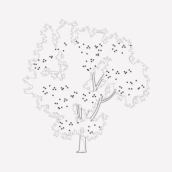 Элемент иконки вишневого дерева. Векторная иллюстрация линии иконок вишневого дерева на чистом фоне для дизайна логотипа вашего веб-приложения . — стоковый вектор