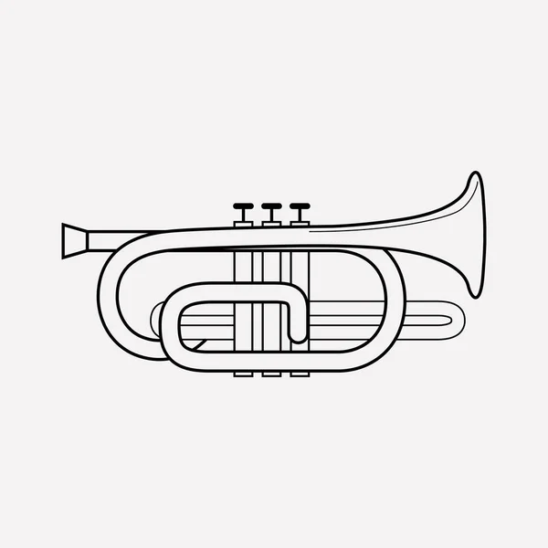 Cornet icon line element. Vector illustration of cornet icon line isolated on clean background for your web mobile app logo design. — Stock Vector