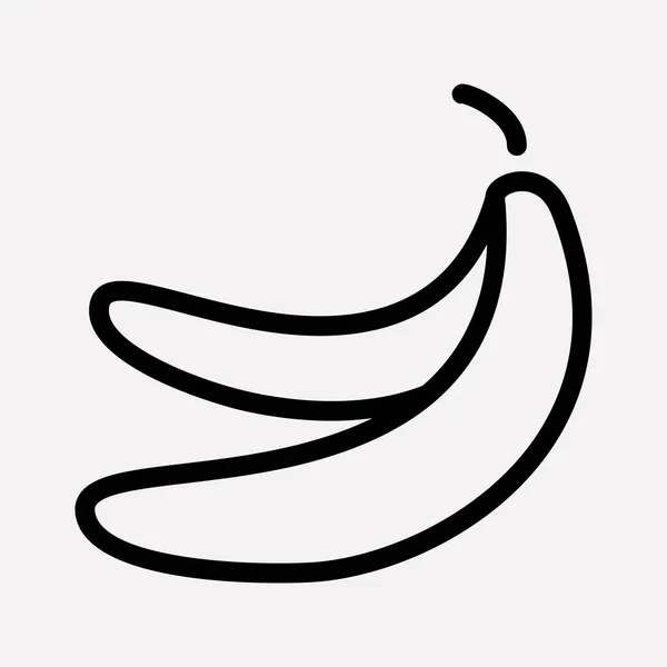 Banaan pictogram line-element. illustratie van banaan pictogram lijn geïsoleerd op schone achtergrond voor uw web mobiele app logo ontwerp. — Stockfoto