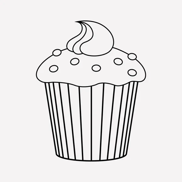 Cupcake icon line element.  illustration of cupcake icon line isolated on clean background for your web mobile app logo design. — Stock Photo, Image