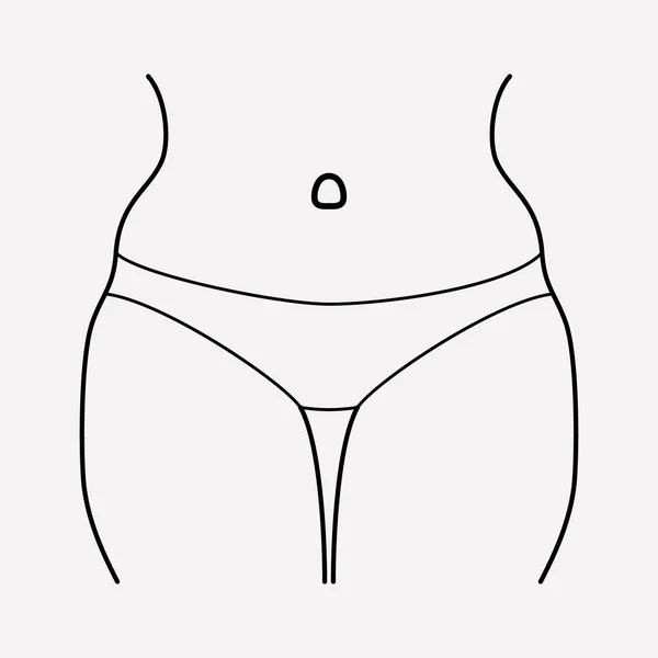 肚脐图标线元素。为您的 web 移动应用程序徽标设计在干净的背景上隔离的肚脐图标线的插图. — 图库照片