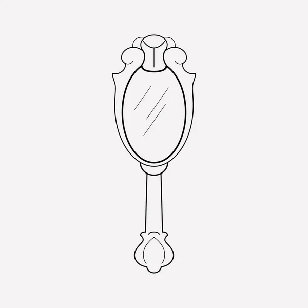 Mano espejo icono elemento de línea. ilustración de la línea de iconos de espejo de mano aislada en un fondo limpio para el diseño del logotipo de su aplicación móvil web . —  Fotos de Stock