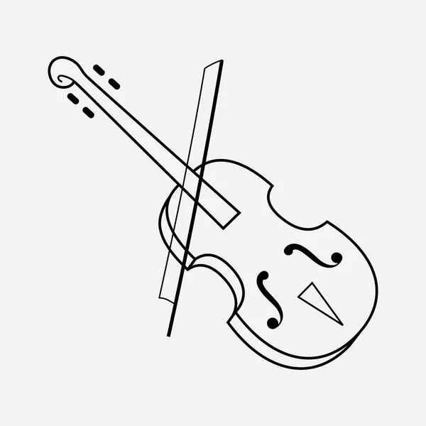 Elemento de linha de ícone de violino. ilustração de linha de ícone de violino isolado em fundo limpo para o design do logotipo do aplicativo móvel da web . — Fotografia de Stock