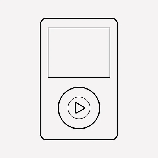 Muzyka gracz ikona element line. ilustracja na białym tle na czyste podłoże dla projektu logo mobilnych aplikacji sieci web linii ikonę odtwarzacza muzyki. — Zdjęcie stockowe