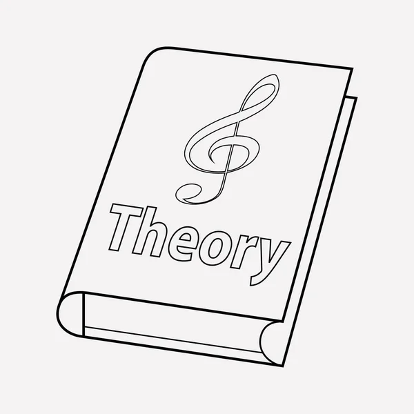 Müzik teorisi simgesi line öğesi. web mobil app logo tasarımı için temiz arka plan üzerinde izole müzik teorisi simgesi çizgi çizimi.