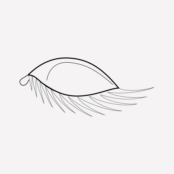 Eyelash icon line element.  illustration of eyelash icon line isolated on clean background for your web mobile app logo design.