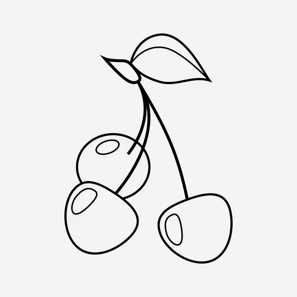 Cherry ikonen line-element. illustration av körsbär ikonen linje isolerade på ren bakgrund för din mobilapp logotyp webbdesign. — Stockfoto