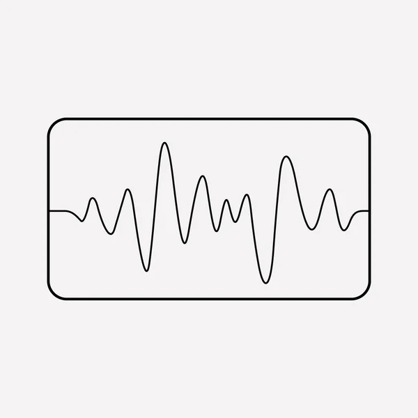 Элемент Иконки Звуковой Волны Иллюстрация Линии Иконки Звуковой Волны Изолированы — стоковое фото