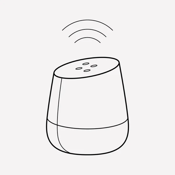 Smart speaker icon line element.  illustration of smart speaker icon line isolated on clean background for your web mobile app logo design.