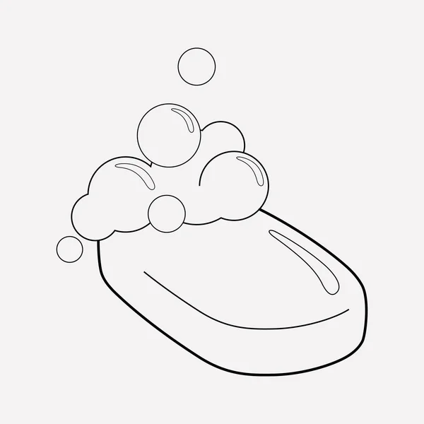 Élément de ligne icône savon. Illustration vectorielle de la ligne d'icône de savon isolée sur fond propre pour la conception du logo de votre application mobile Web . — Image vectorielle
