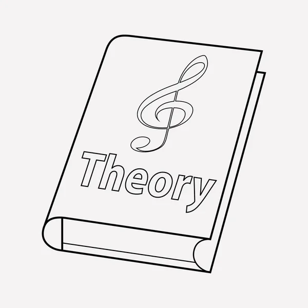 Teoria da música elemento de linha ícone. Ilustração vetorial da linha de ícone da teoria da música isolada no fundo limpo para o design do logotipo do aplicativo móvel da web . — Vetor de Stock