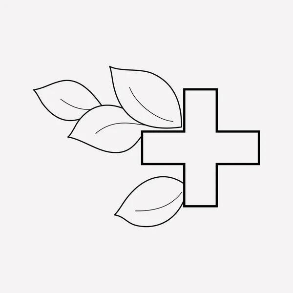 Hierbas medicinales icono elemento de línea. Ilustración vectorial de la línea de iconos de hierbas medicinales aislada en un fondo limpio para el diseño del logotipo de su aplicación móvil web . — Vector de stock