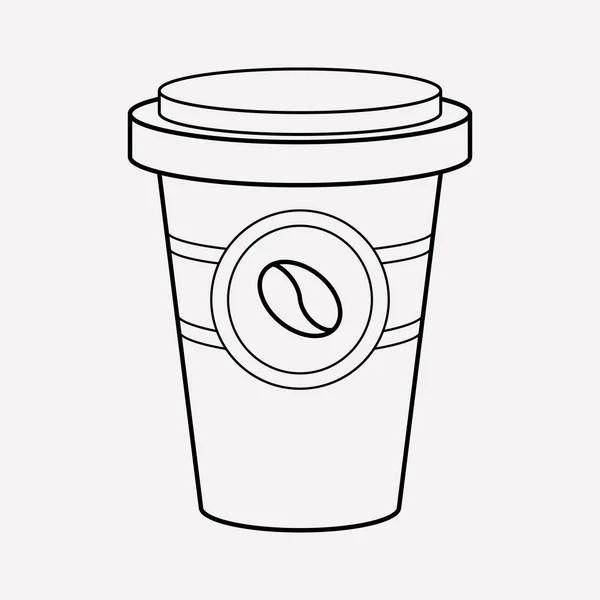 Zum Mitnehmen Kaffee Symbol Linie Element. Vektor Illustration von Kaffee zum Mitnehmen Symbolzeile isoliert auf sauberem Hintergrund für Ihre Web-Handy-App Logo-Design. — Stockvektor