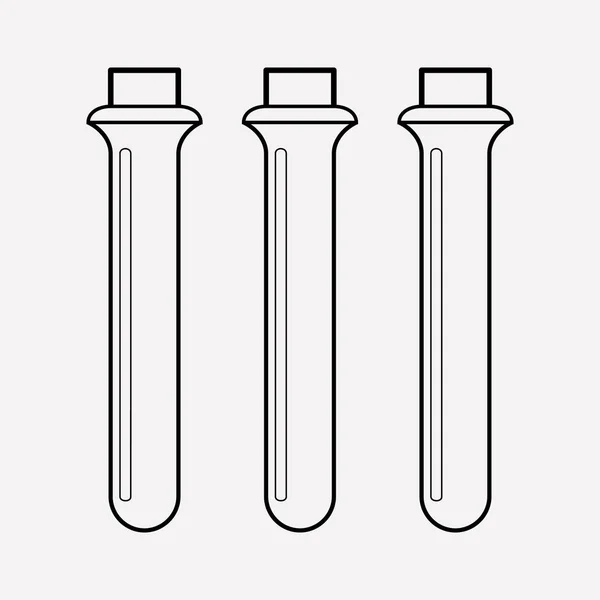 Test tube icon line element. Vector illustration of test tube icon line isolated on clean background for your web mobile app logo design. — Stock Vector