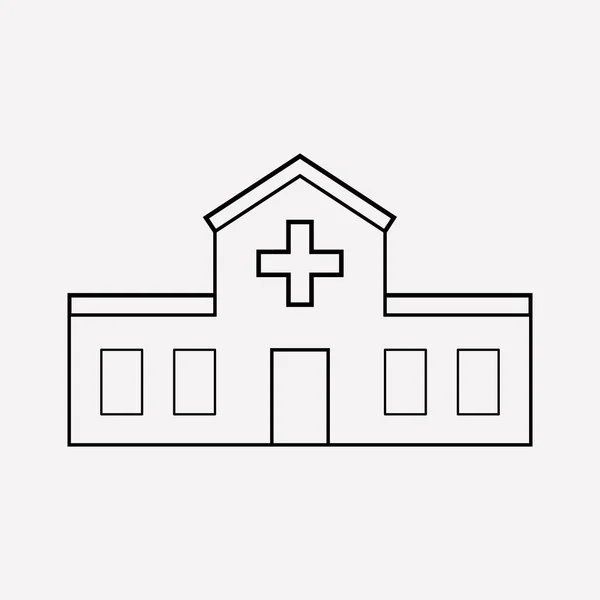 Médico elemento de linha ícone centro. Ilustração vetorial da linha de ícone do centro médico isolada no fundo limpo para o design do logotipo do aplicativo móvel da web . — Vetor de Stock