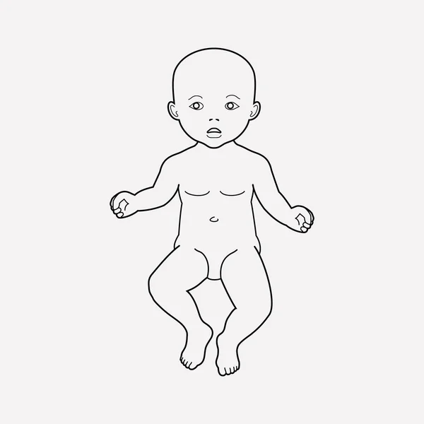 Baby icon line element. Vector illustration of baby icon line isolated on clean background for your web mobile app logo design. — Stock Vector