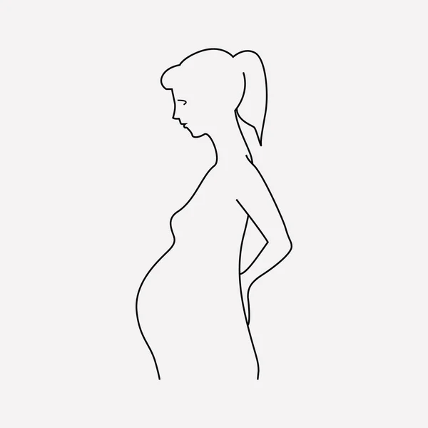 Pregnancy icon line element. Vector illustration of pregnancy icon line isolated on clean background for your web mobile app logo design. — Stock Vector