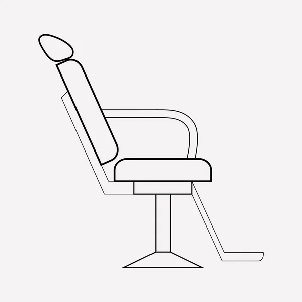 Friseurstuhl Icon Line Element. Vektor-Illustration des Friseurstuhls Symbollinie isoliert auf sauberem Hintergrund für Ihre Web-Handy-App Logo-Design. — Stockvektor