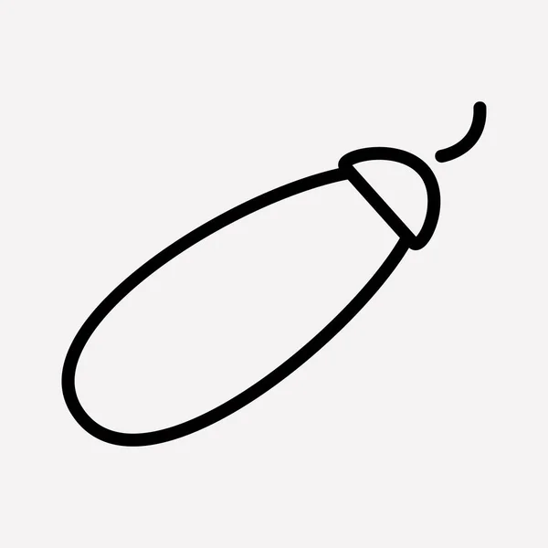 Élément de ligne icône de courgette. Illustration vectorielle de la ligne d'icône de courgette isolée sur un fond propre pour la conception du logo de votre application mobile web . — Image vectorielle