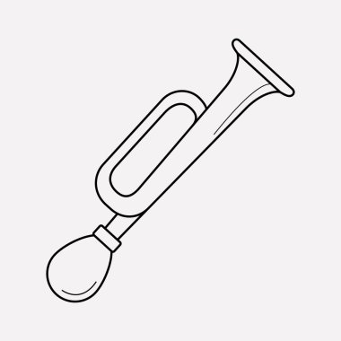 Klakson simgesi line öğesi. Web mobil app logo tasarımı için temiz arka plan üzerinde izole klakson simgesi çizgi vektör çizim.