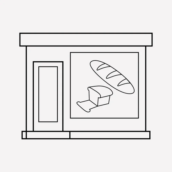 Bäckerladen Icon Line Element. Vektor-Illustration des Bäckerladen-Symbolzeile isoliert auf sauberem Hintergrund für Ihre Web-mobile App Logo-Design. — Stockvektor