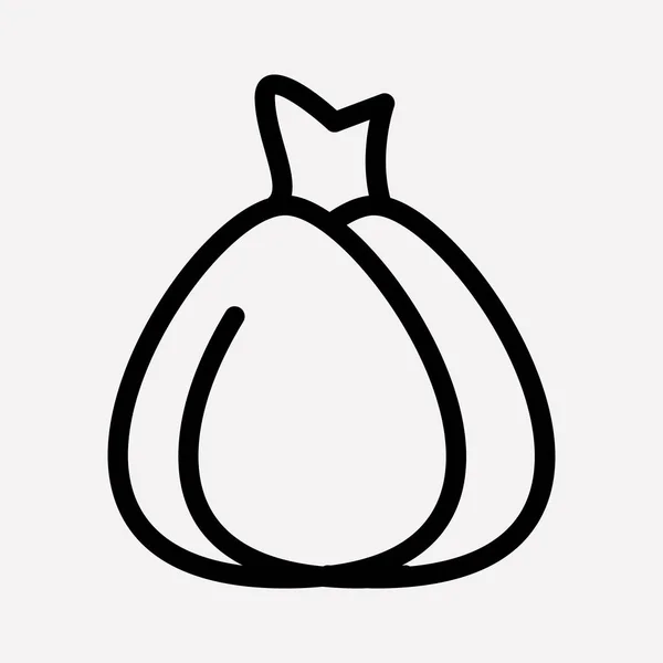 Knoblauch-Symbolzeilenelement. Vektor-Illustration der Knoblauch-Symbollinie isoliert auf sauberem Hintergrund für Ihr Web-Mobile-App-Logo-Design. — Stockvektor