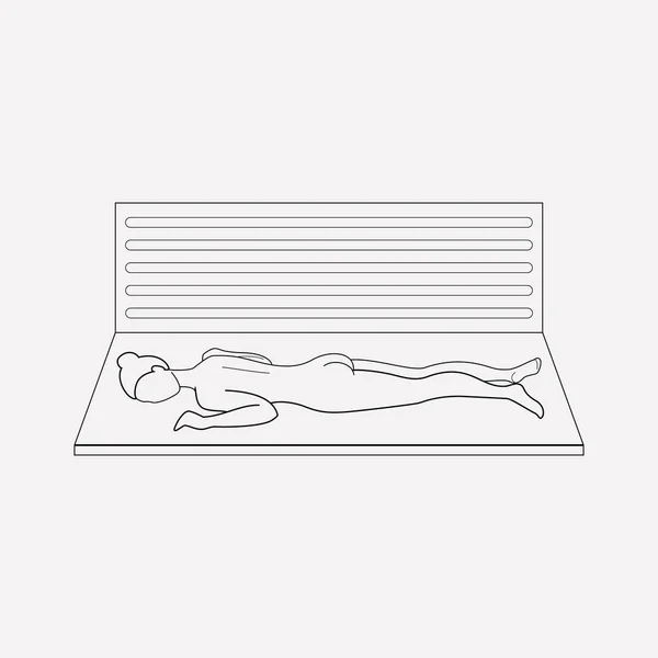 Solarium Icon Line Element. Vektor-Illustration der Solarium-Symbollinie isoliert auf sauberem Hintergrund für Ihr Web-Mobile-App-Logo-Design. — Stockvektor