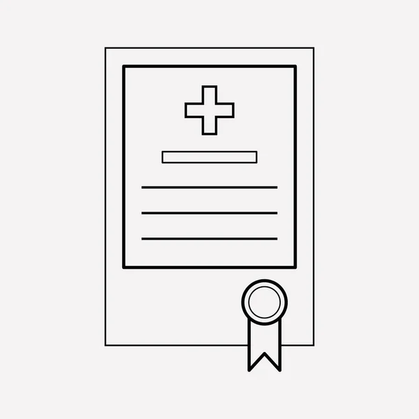 Icone de licença médica elemento de linha. Ilustração vetorial da linha de ícone de licença médica isolada em fundo limpo para o design do logotipo do aplicativo móvel da web . — Vetor de Stock