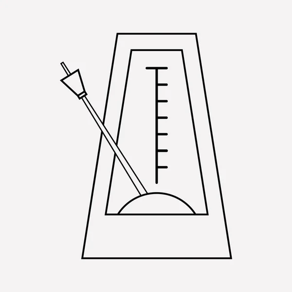 Elemento de línea de icono de metrónomo. Ilustración vectorial de la línea de iconos del metrónomo aislada en un fondo limpio para el diseño del logotipo de su aplicación móvil web . — Vector de stock