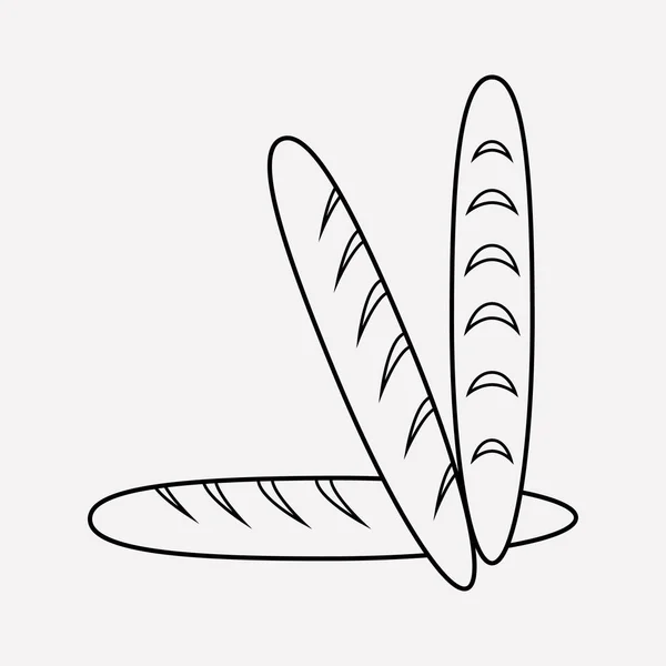 Baguette Icon Line Element. Vektorillustration der Baguette-Symbollinie isoliert auf sauberem Hintergrund für Ihr Web-Mobile-App-Logo-Design. — Stockvektor