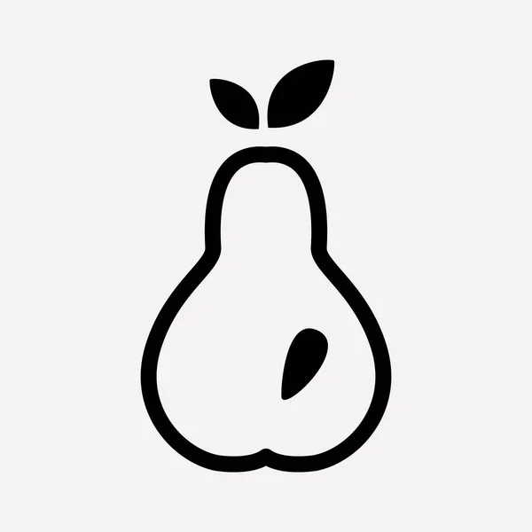 Pear icon line element. Vector illustration of pear icon line isolated on clean background for your web mobile app logo design. — Stock Vector