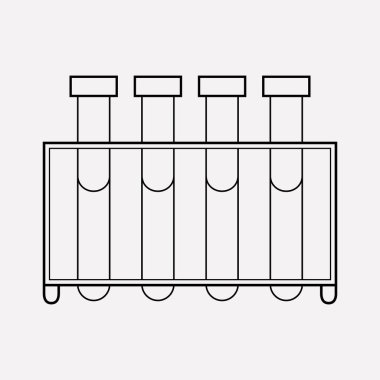 Kan testi simgesi line öğesi. Kan testi simgesi satır web mobil app logo tasarımı için temiz arka plan üzerinde izole vektör çizim.