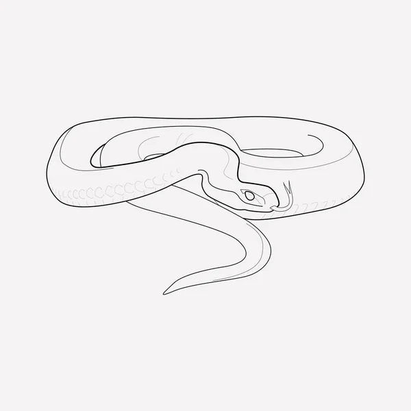 Elemento linea icona serpente. Illustrazione vettoriale della linea di icone di serpente isolata su sfondo pulito per il design del logo dell'app mobile web . — Vettoriale Stock