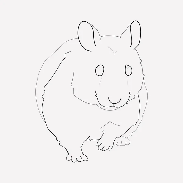 Hamstersymbol-Zeilenelement. Vektor-Illustration der Hamstersymbollinie isoliert auf sauberem Hintergrund für Ihr Web-Mobile-App-Logo-Design. — Stockvektor
