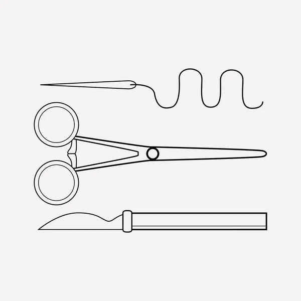 Surgery tools icon line element. Vector illustration of surgery tools icon line isolated on clean background for your web mobile app logo design. — Stock Vector