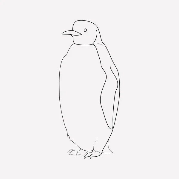 Élément de ligne icône pingouin. Illustration vectorielle de la ligne d'icône de pingouin isolée sur un fond propre pour la conception du logo de votre application mobile Web . — Image vectorielle