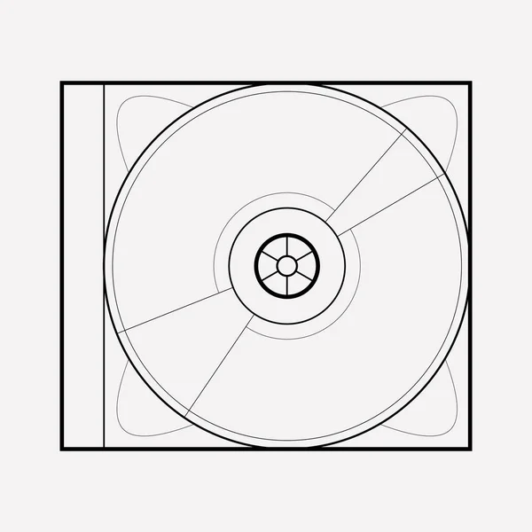 Dvd ícone elemento de linha. Ilustração vetorial da linha de ícones de DVD isolada no fundo limpo para o design do logotipo do aplicativo móvel da web . —  Vetores de Stock