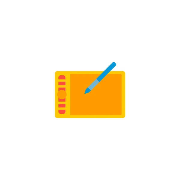 Grafik-Tablet-Symbol flaches Element. Vektor-Illustration der Grafik-Tablet-Symbol flach isoliert auf sauberem Hintergrund für Ihre Web-Handy-App Logo-Design. — Stockvektor