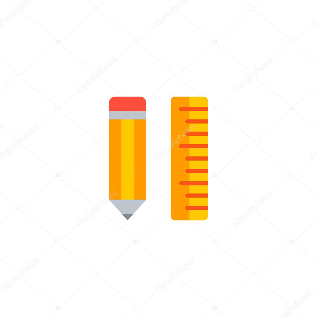Design tool icon flat element.  illustration of design tool icon flat isolated on clean background for your web mobile app logo design.