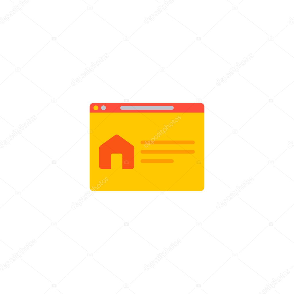 Homepage icon flat element.  illustration of homepage icon flat isolated on clean background for your web mobile app logo design.