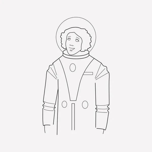 Kosmonaut pictogram line-element. Vectorillustratie van kosmonaut pictogram lijn geïsoleerd op schone achtergrond voor uw web mobiele app logo ontwerp. — Stockvector