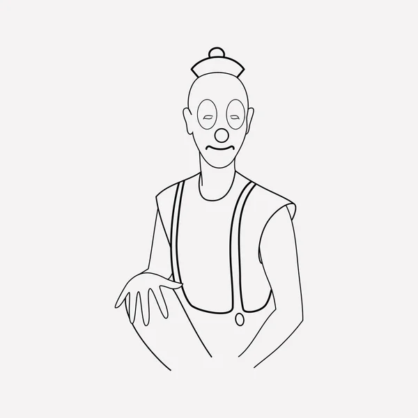 Mime Icon Line Element. Vektor-Illustration der Mimen-Symbollinie isoliert auf sauberem Hintergrund für Ihr Web-Mobile-App-Logo-Design. — Stockvektor