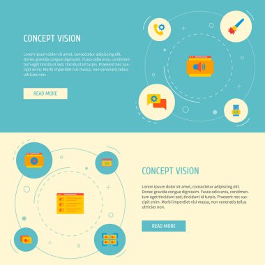 Portföy, Fotoğraf Arşivi, Portföy sayfası ve diğer simgeler web mobil app logo tasarım için Web sitesi simgeleri düz stil sembollerle kümesi.