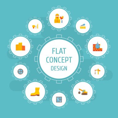 Marangozluk çalışmaları, çalışma, kanatlı pencereler için ve diğer simgeler web mobil app logo tasarımı için sondaj sanayi simgeleri düz stil sembollerle kümesi.