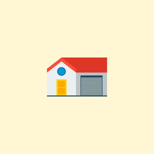 House icon flat element. Vector illustration of house icon flat isolated on clean background for your web mobile app logo design. — Stock Vector