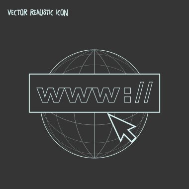 Etki alanı simgesi line öğesi. etki alanı simgesi satır web mobil app logo tasarımı için temiz arka plan üzerinde izole gösteren resim.